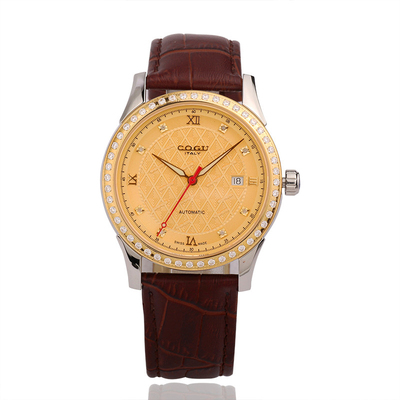 COGU镶钻机械男表 C142