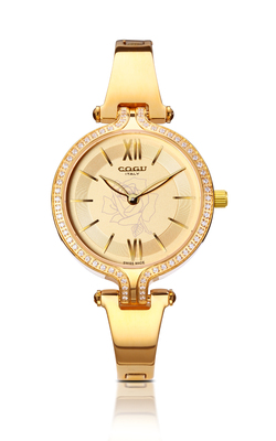 COGU典雅玫瑰石英腕表 C989A
